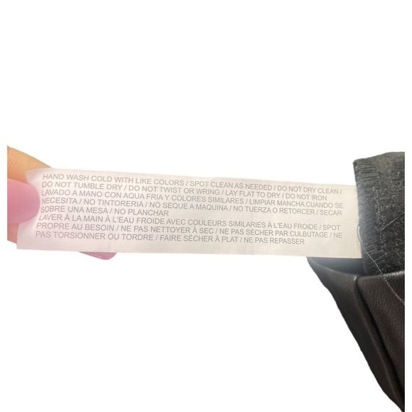 NWT Eloquii Faux Leather A Line Moto Skirt Faux Button Down Tie Belt 14 Black - Picture 10 of 12